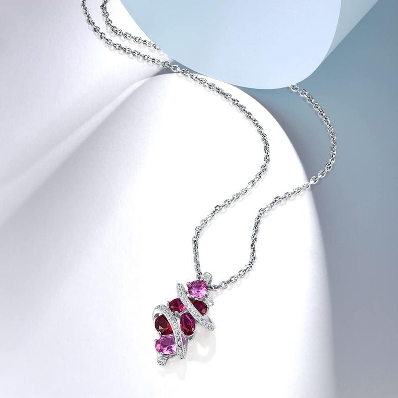 Santuzza 925 Sterling Silver Cubic Zirconia Twisted Pendant for Women - Image 1
